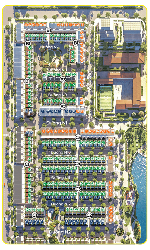 Mặt bằng chi tiết Nam Long II Central Lake GĐ3