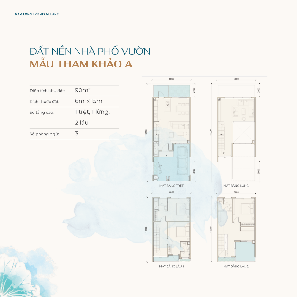 Mẫu thiết kế nhà phố vườn Nam Long 2