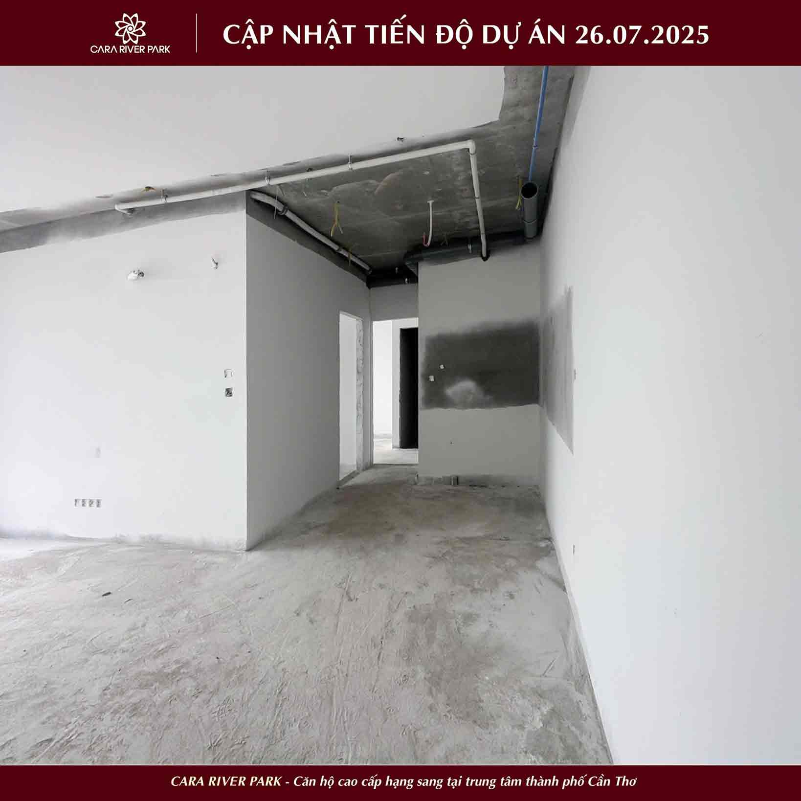 Tiến độ tháng 03 năm 2025 dự án Cara River Park Cần Thơ