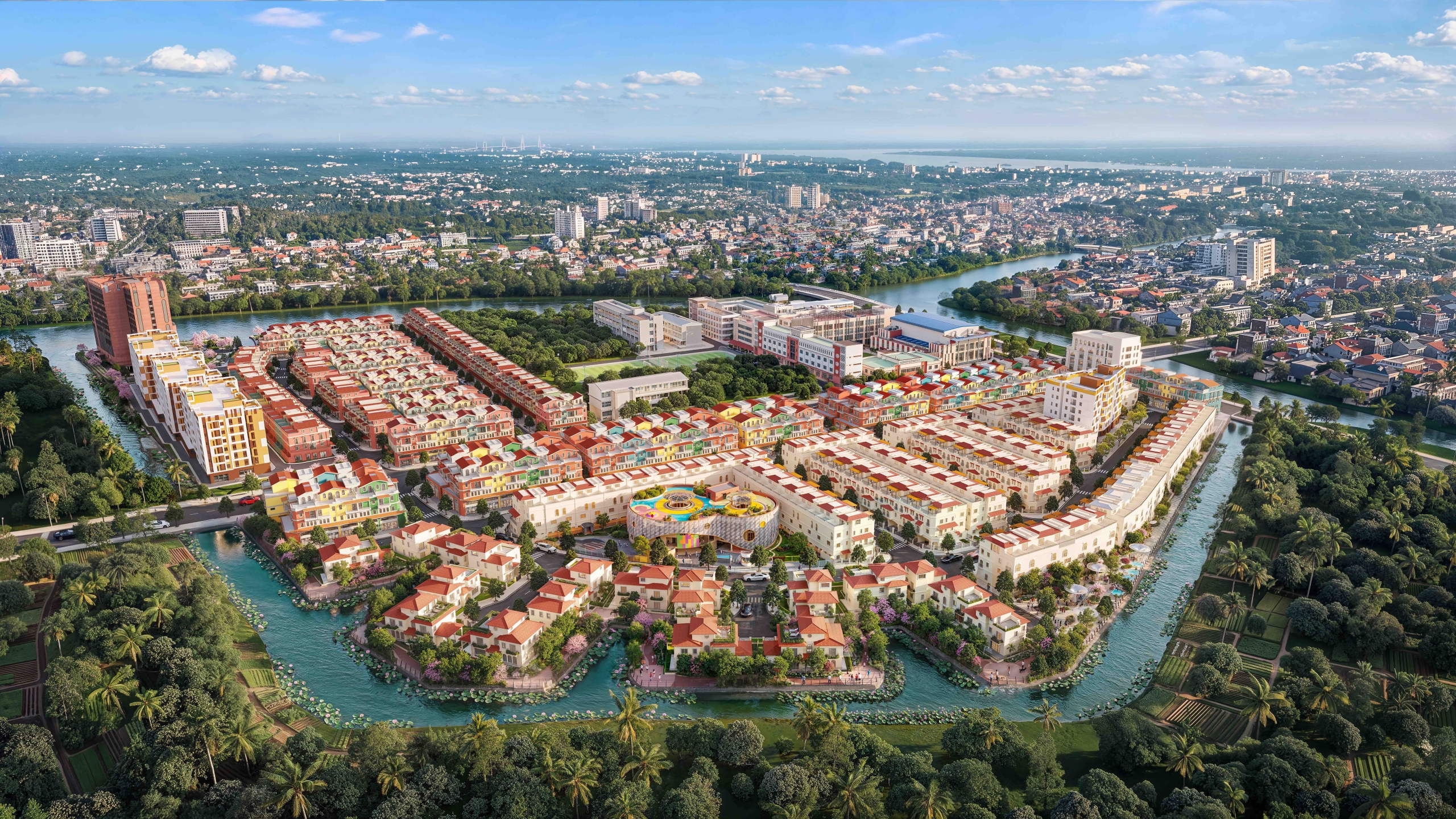 Phối cảnh hướng sông dự án T&T Homes Elite Rivera